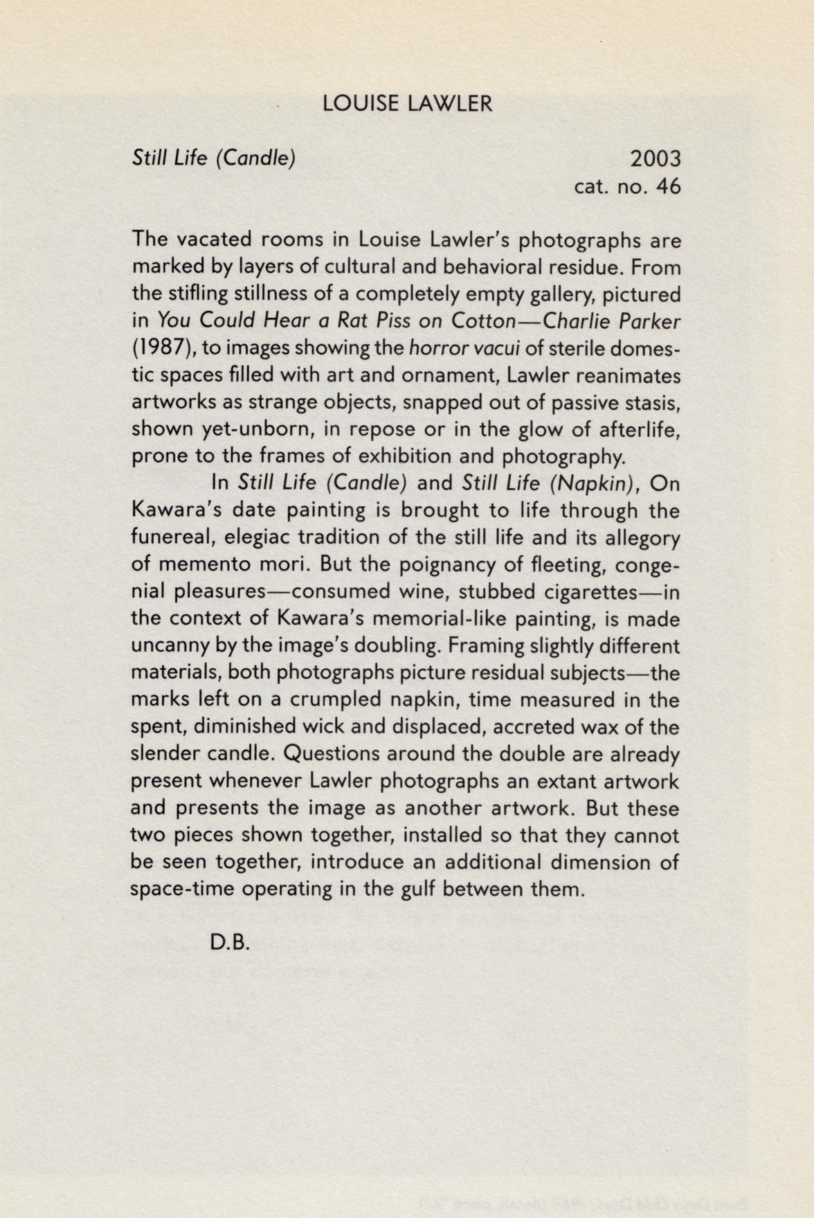 *Fox* typeface, detail from *The Quick and the Dead*, hardcover, 352 pages, 7 × 9.5 in., edited by Peter Eleey, published by the Walker Art Center, 2009