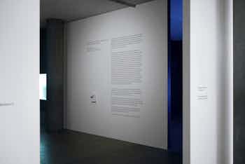 *Introducing Tony Conrad: A Retrospective*, title wall, Carpenter Center for the Visual Arts, Harvard University, 2018