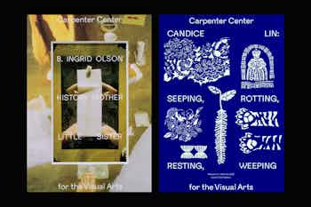 *B. Ingrid Olson: History Mother, Little Sister* and *Candice Lin: Seeping, Rotting, Resting, Weeping*, postcards, Carpenter Center for the Visual Arts, Harvard University, 2022