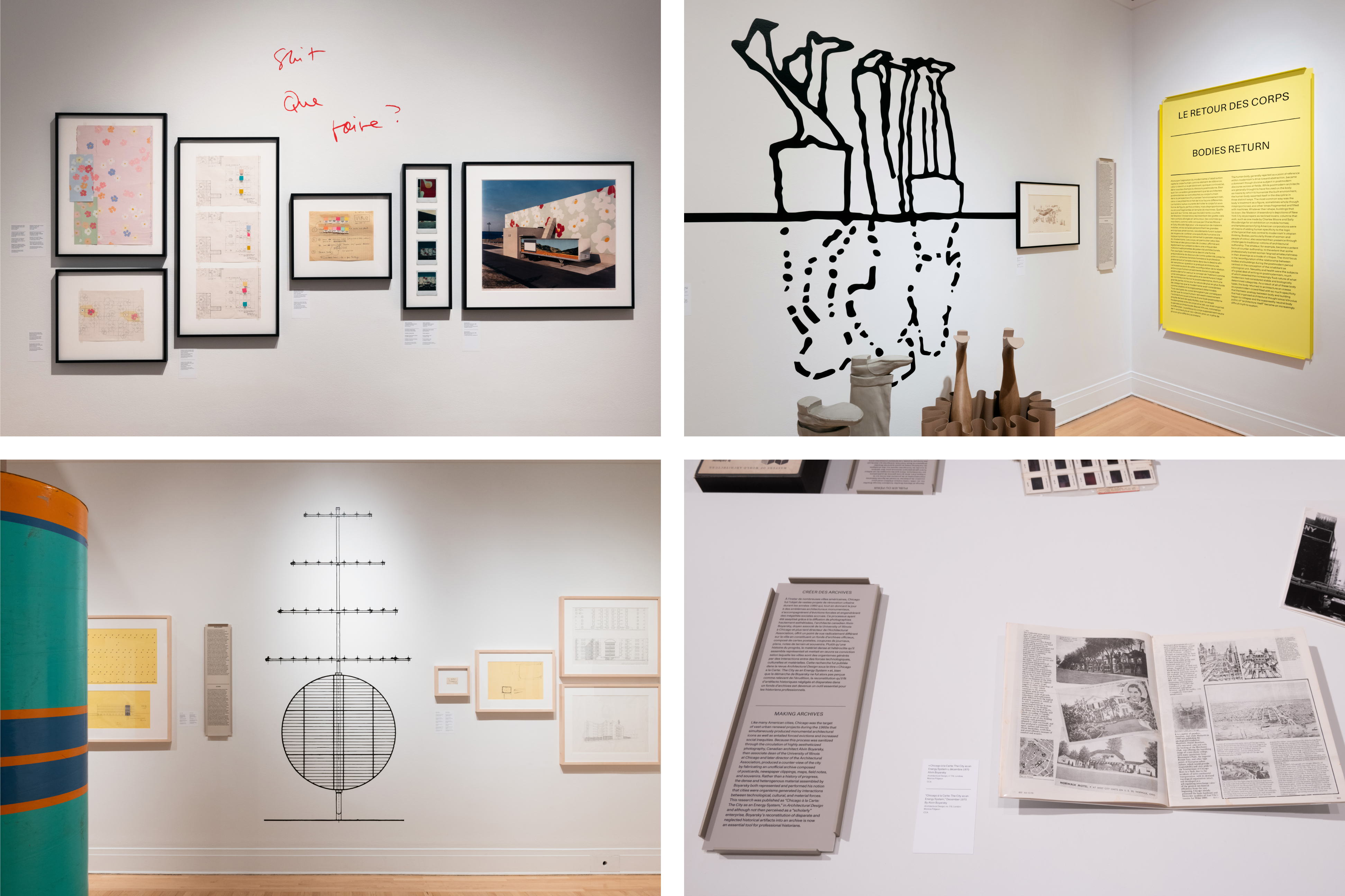 *Architecture Itself: and Other Postmodernist Myths*, gallery views, Canadian Center for Architecture, Montreal, 2018