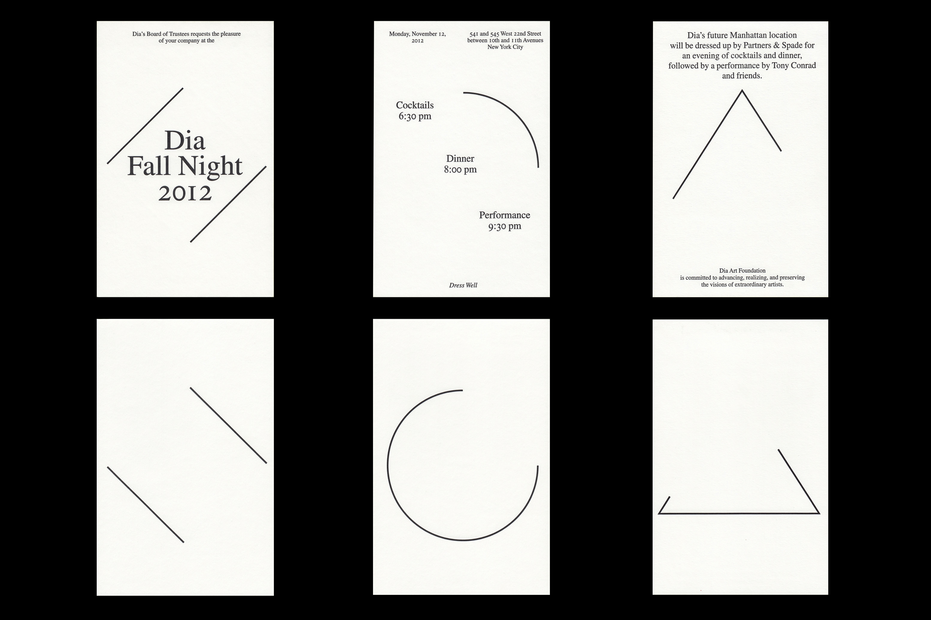 _Dia Fall Night_, invitation to Dia Art Foundation’s Fall Gala, 2012
