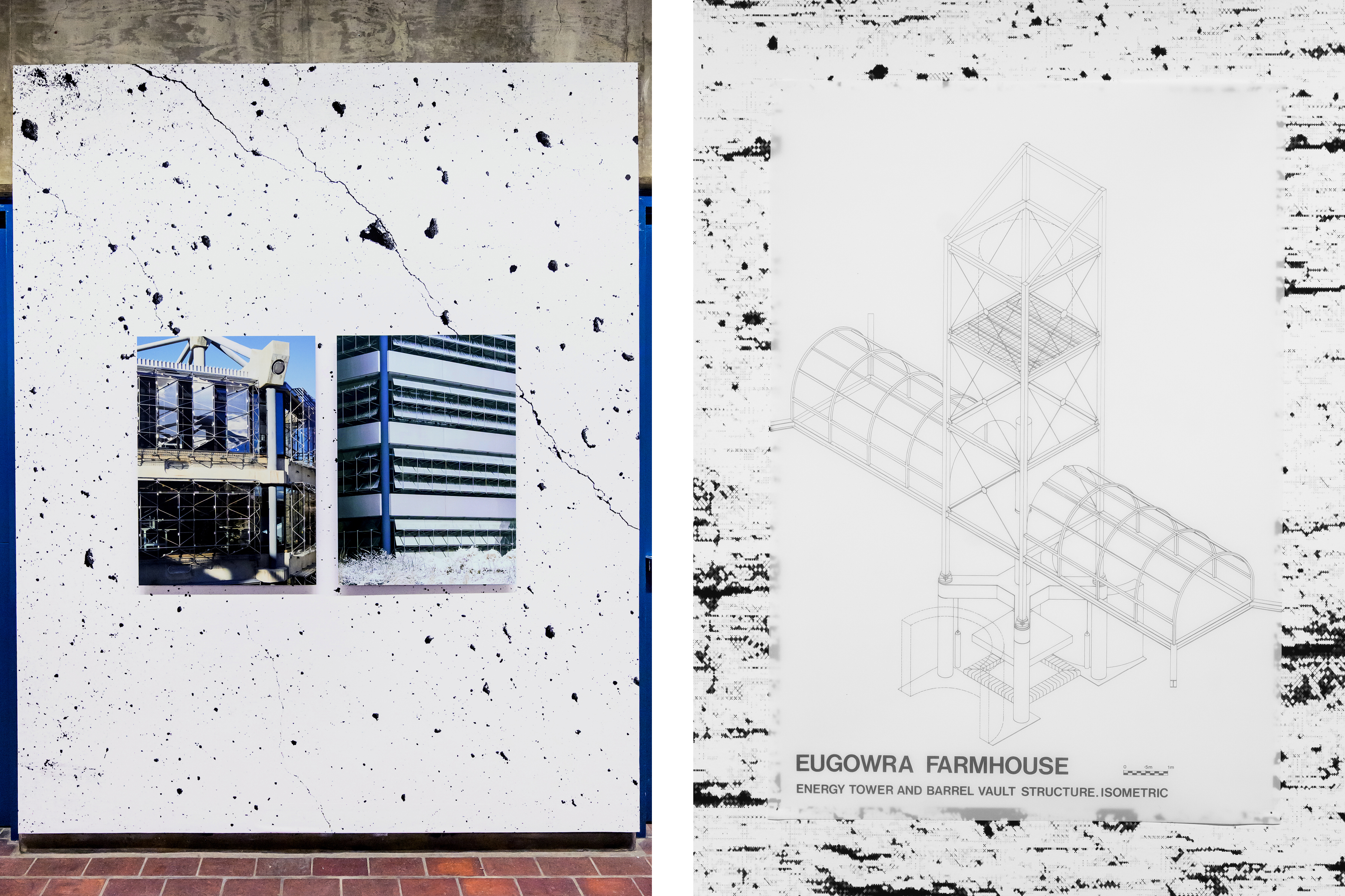 *John Andrews: Architect of Uncommon Sense*, gallery view, Harvard University Graduate School of Design, 2022. Photos by Justin Knight