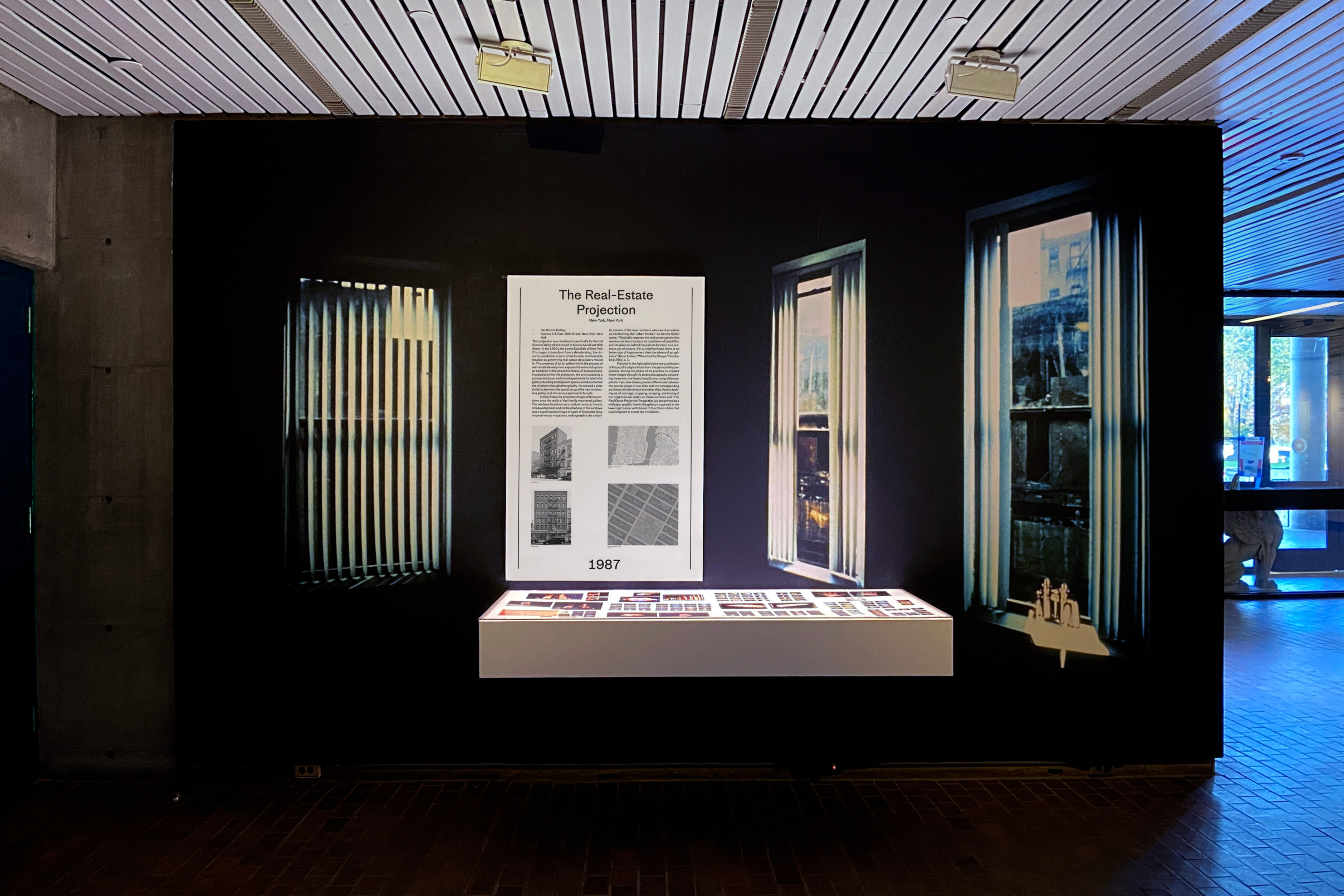 *Interrogative Design: Selected Works of Krzysztof Wodiczko*, gallery view, Harvard University Graduate School of Design, 2021